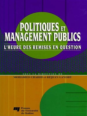 cover image of Politiques et management publics